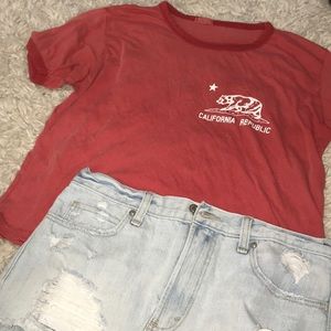 Brandy Melville graphic crop top